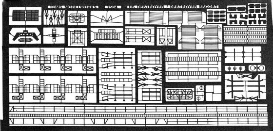 PhotoEtch Tom´s Modelworks 3504 1/350 US Destroyer Set